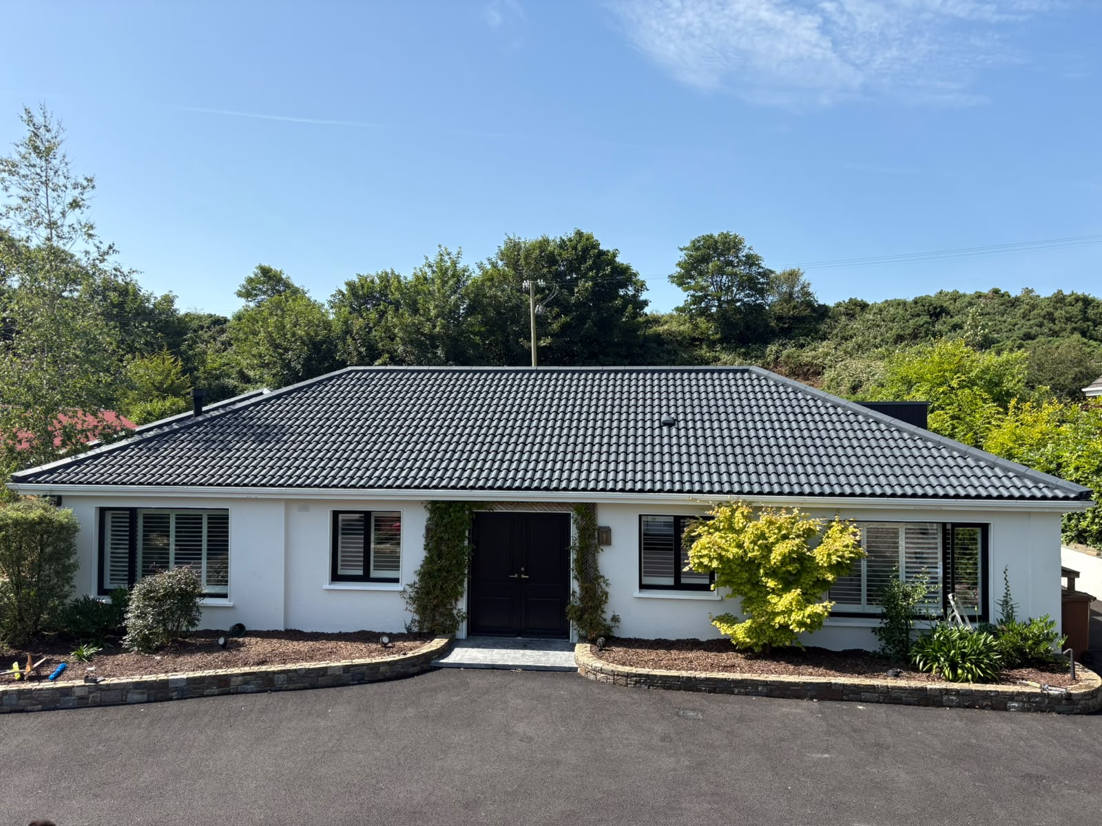 Roof after painting, Waterford roof coating service